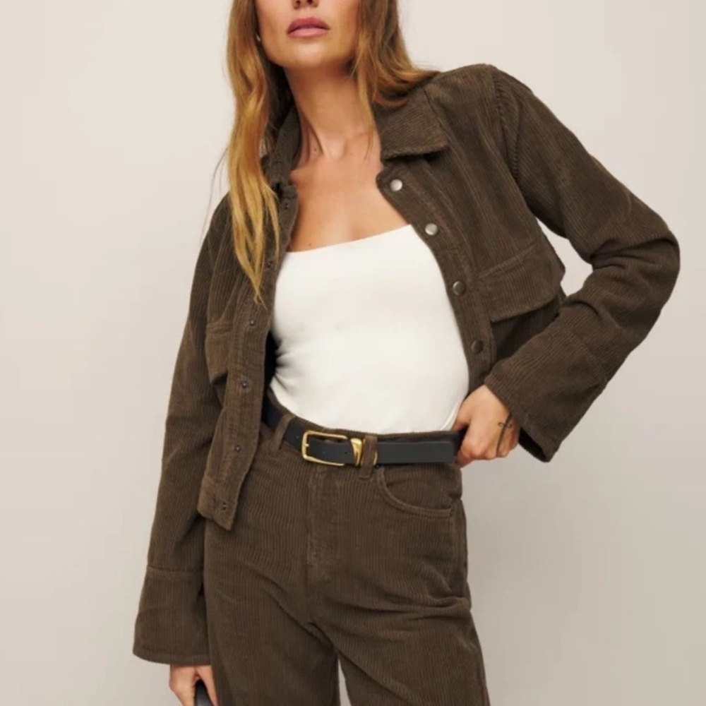 Reformation Michele Corduroy Flight Jacket Size Medium